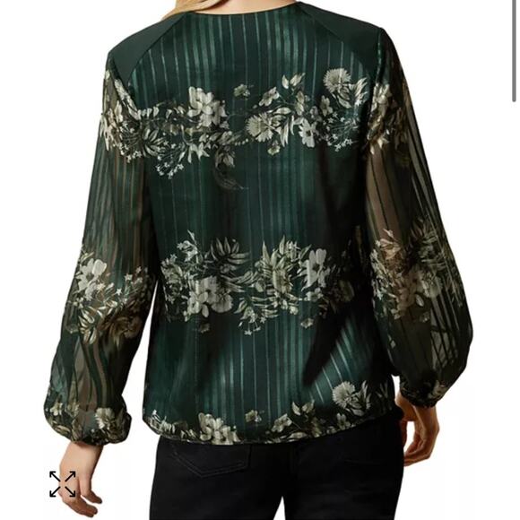 Ted Baker Green Floral Blouse - Picture 3 of 7
